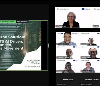 Photo of the inaugural webinar featuring all speakers visible on screen.