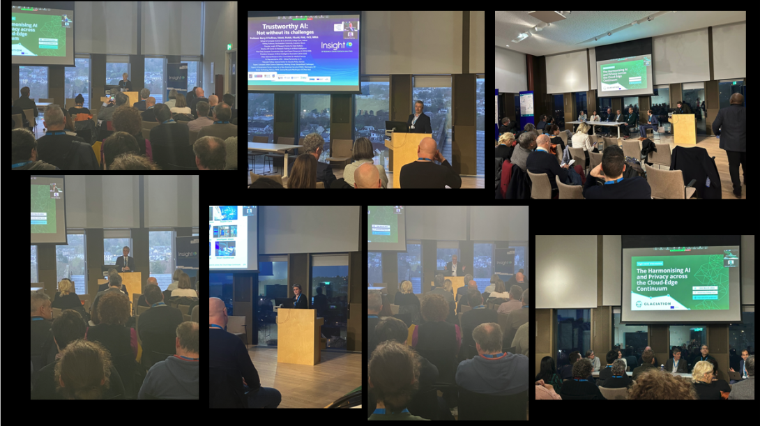 Collage of photos from the Harmonising Privacy and AI across the Cloud-Edge Continuum High-Level Conference